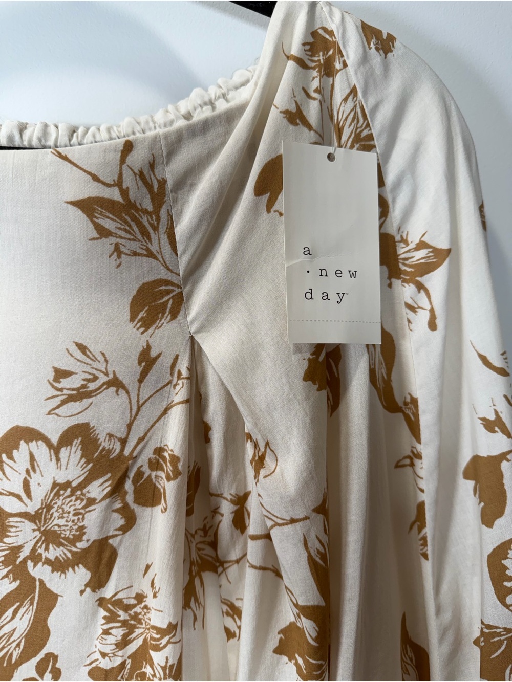 NWT A New Day Floral Maxi Skirt Cream Brown Size Small - Picture 8 of 11
